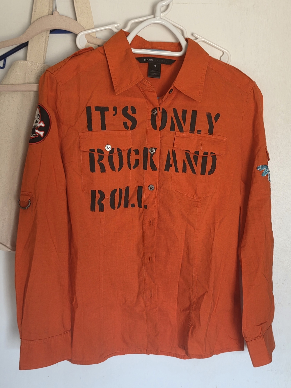 Marc Jacobs Graphic Button-Up Shirt — "It's Only Rock And Roll"